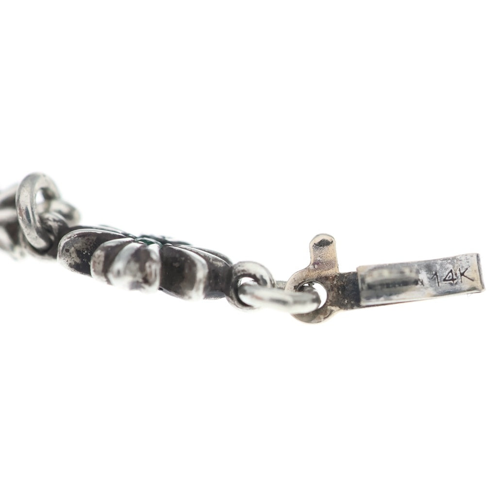 CHROME HEARTS(クロムハーツ) TNY E CH PLS P EMRLD タイニーECHプラス PAVEエメラルド シルバーブレスレット シルバー 11LINK