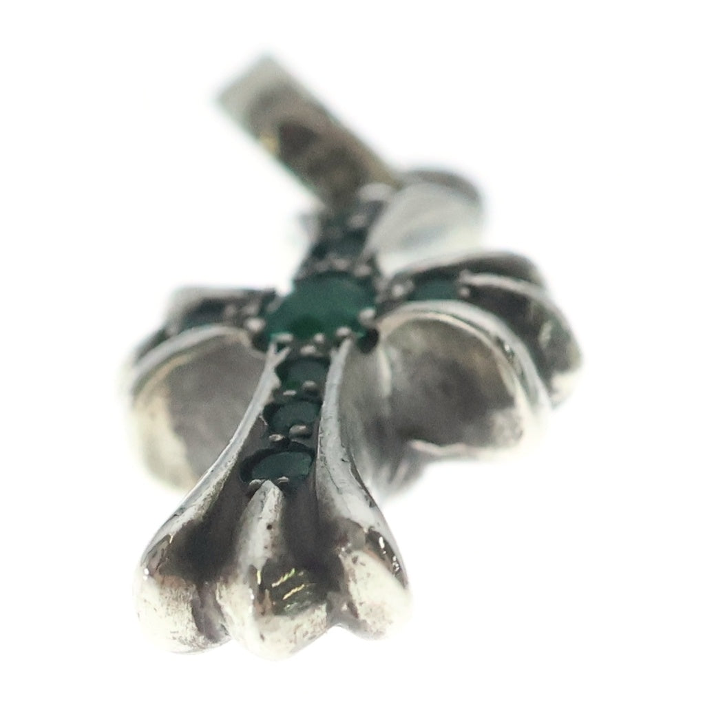 CHROME HEARTS(クロムハーツ) CRS BBYFAT P EMRLD ベイビーファット PAVEエメラルド ペンダントトップ シルバー