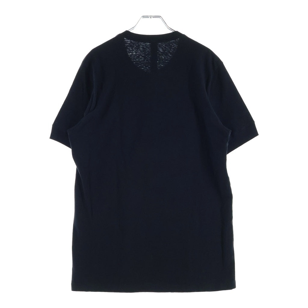 CHROME HEARTS(クロムハーツ) HNLY ヘンリーネック フレアボタン クロスパッチ付き 半袖Tシャツ カットソー ブラック