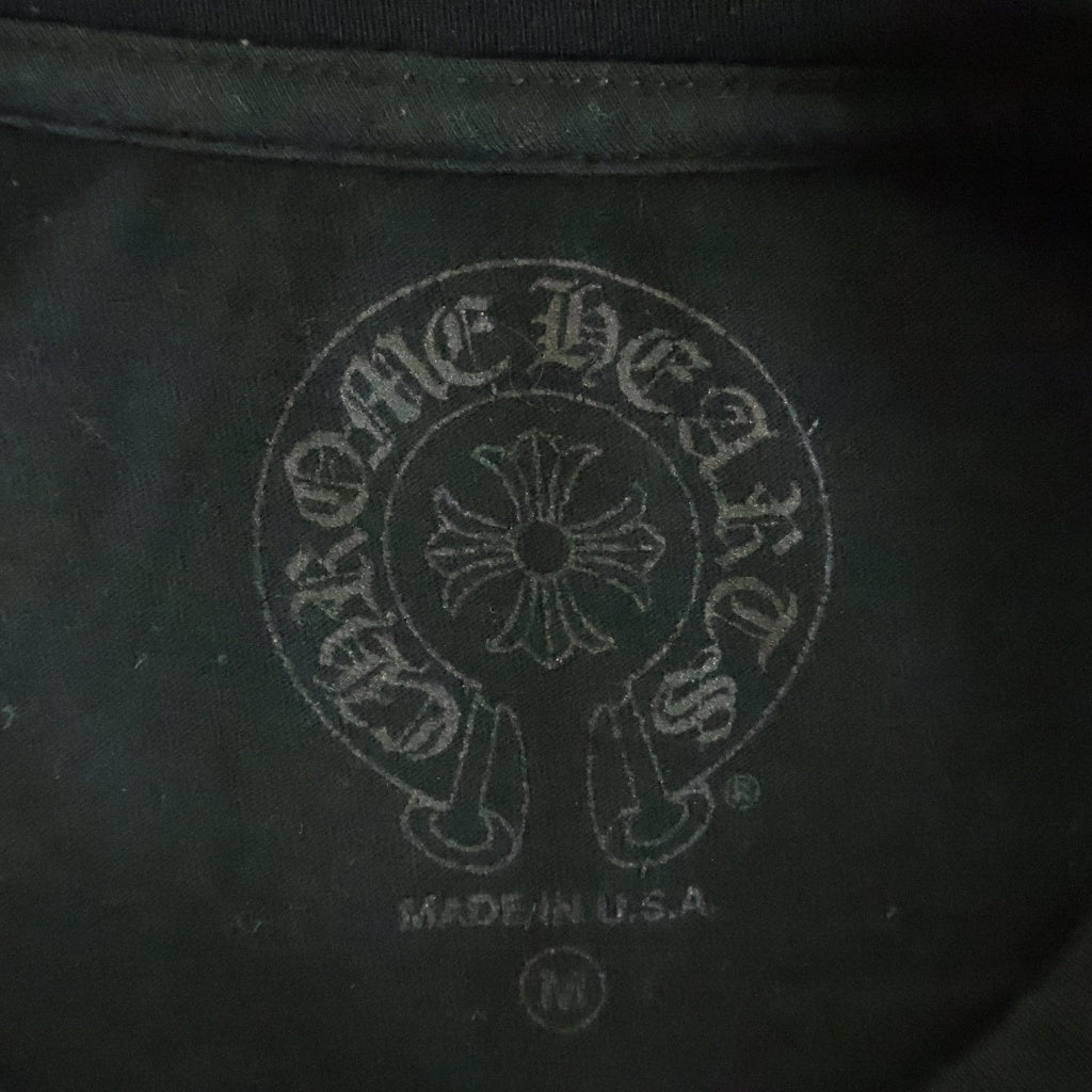 CHROME HEARTS(クロムハーツ) MIAMI LTD Vertical Logo L/S Tee マイアミ限定 ヴァーティカルロゴプリント 袖フローラル 長袖Tシャツ カットソー ブラック