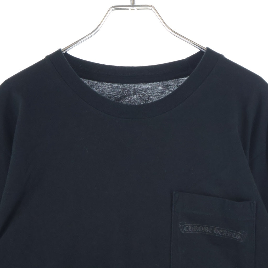CHROME HEARTS(クロムハーツ) CH L/S 袖英字ロゴ バックヴァインダガープリント長袖Tシャツカットソー ブラック