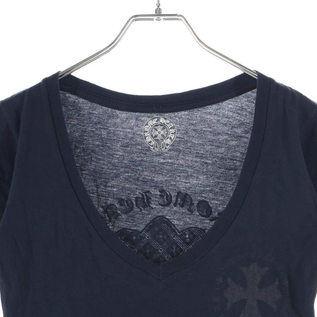 CHROME HEARTS(クロムハーツ) OLD V NECK CH PLS オールド Vネック CHプラス 半袖Tシャツ カットソー ブラック