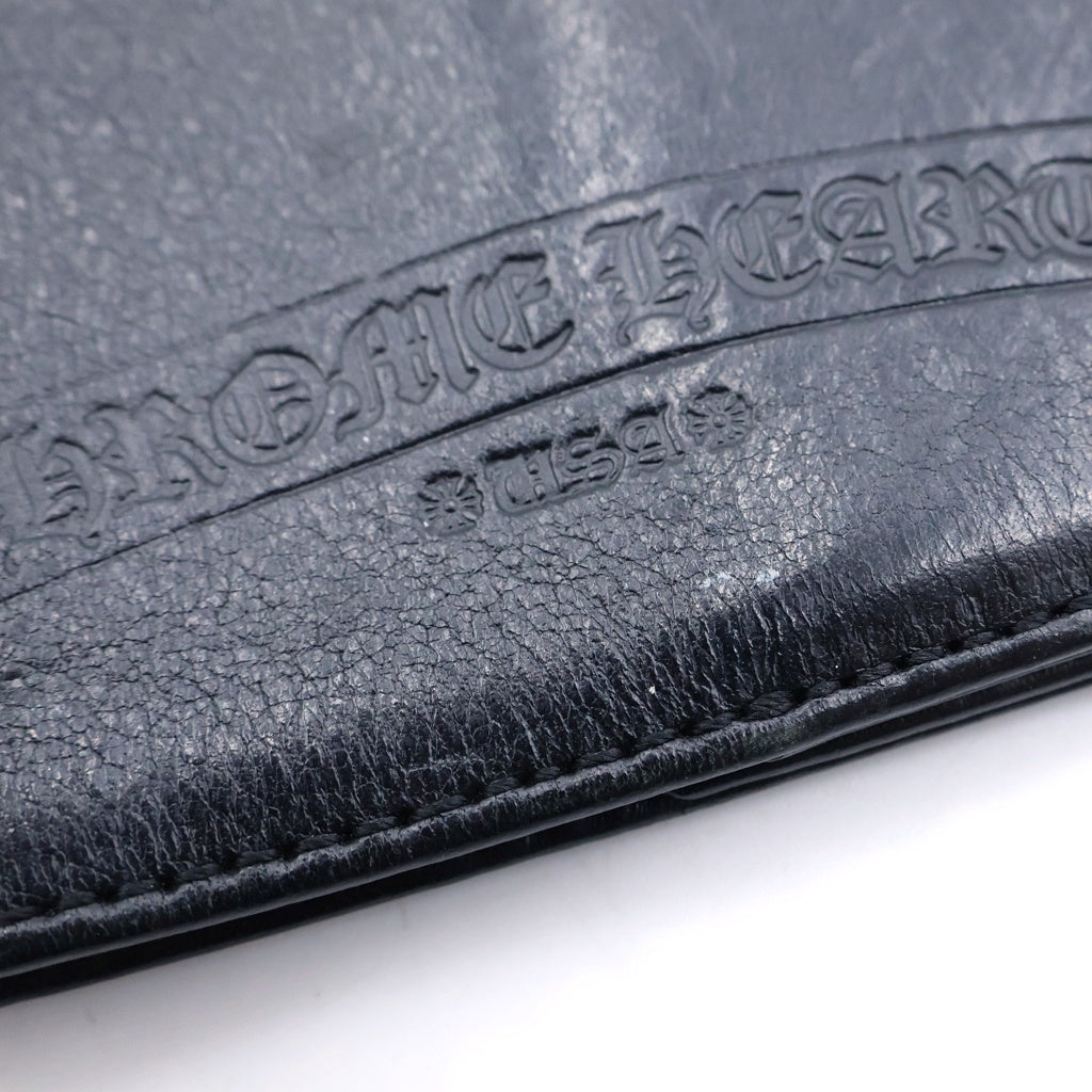 CHROME HEARTS(クロムハーツ) PASSPORT COVER パスポート クロスパッチ付きパスポートケース ブラック