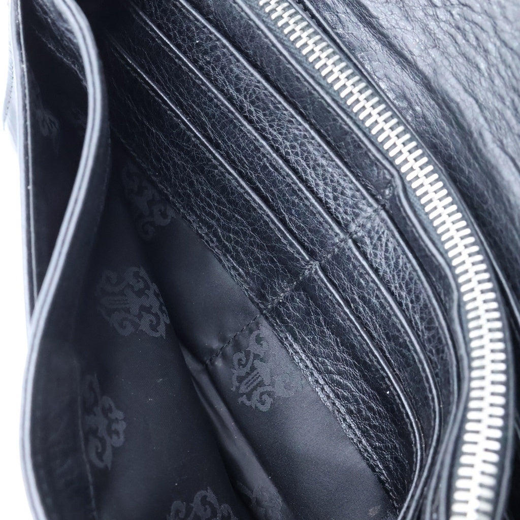 CHROME HEARTS(クロムハーツ) JUDY CROSS BALL ジュディ クロス ボール ボタン レザーウォレット 長財布 ブラック