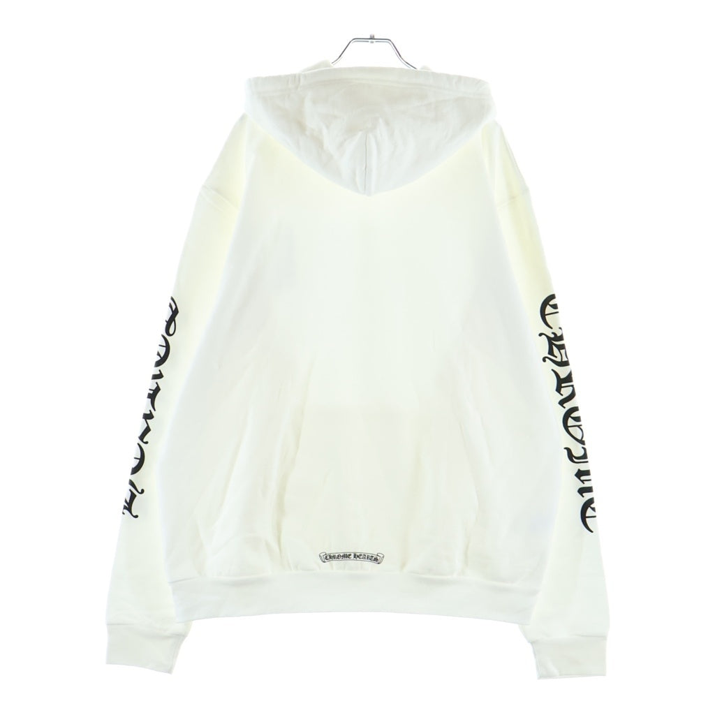 CHROME HEARTS(クロムハーツ) SWTSHRT PLVR アームロゴプリントプルオーバーパーカー ホワイト