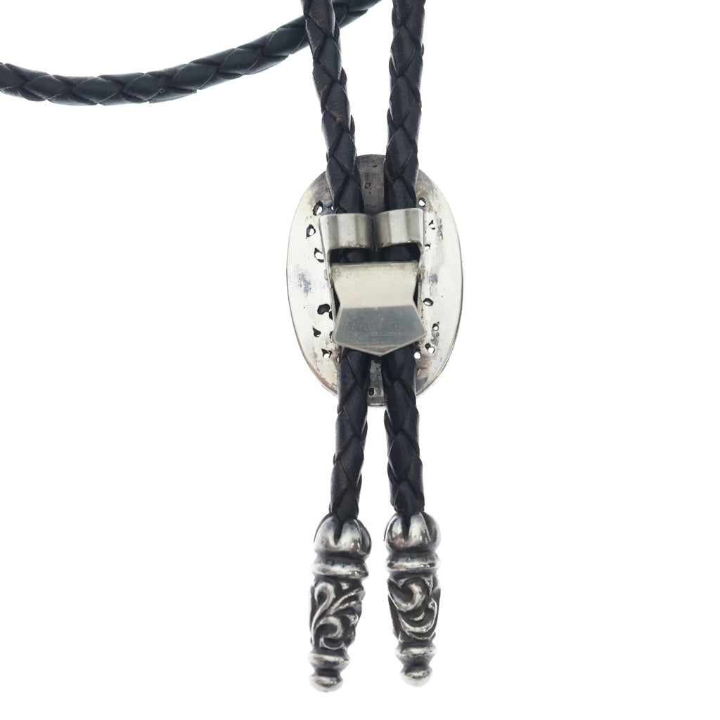 CHROME HEARTS(クロムハーツ) BOLOTIE OVALTINY タイニークラシックオーバルクロス ループタイ シルバー/ブラック BCA209