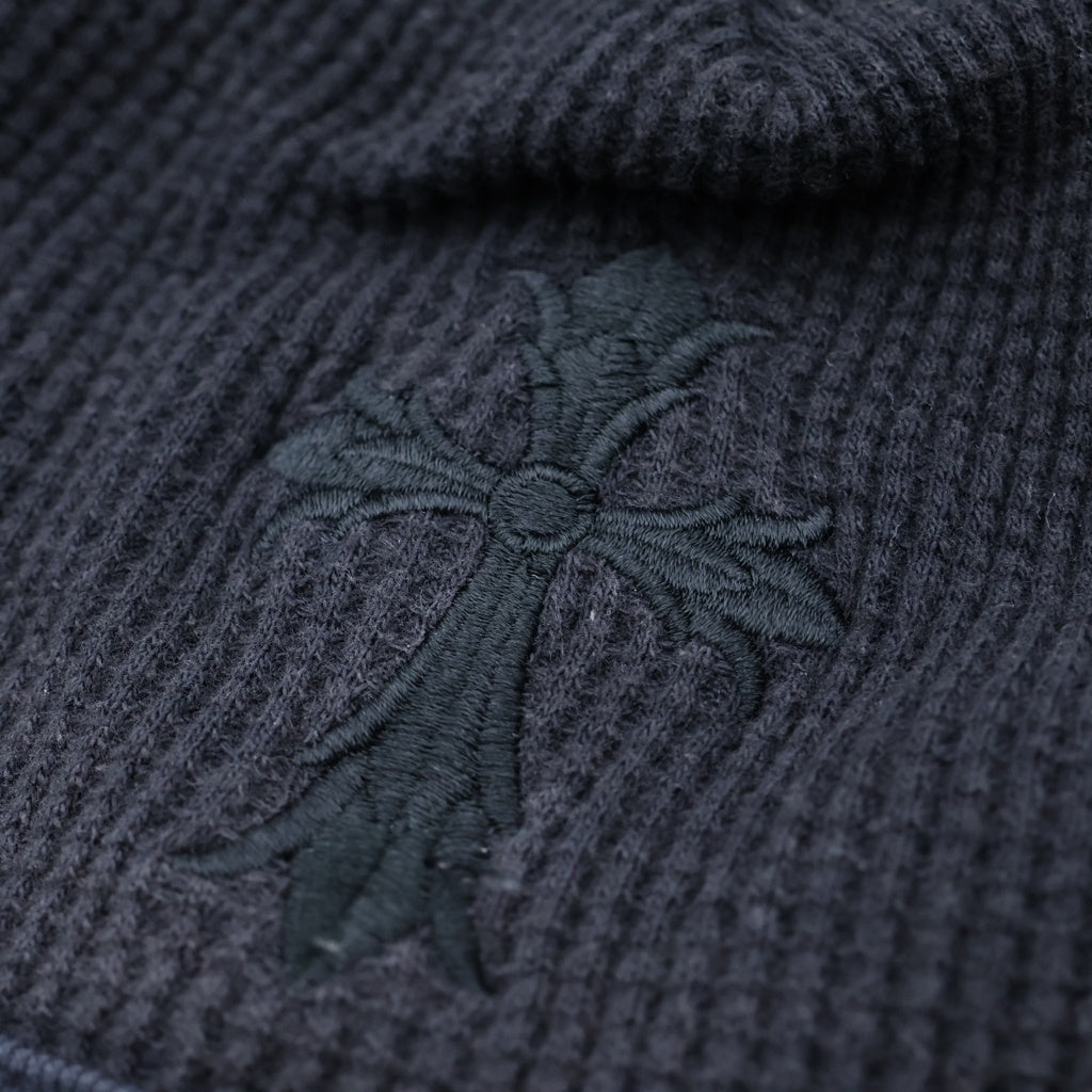CHROME HEARTS(クロムハーツ) OLD THERMAL BEANIE オールド CHクロス刺繍 サーマル ビーニー ニット帽 キャップ ブラック