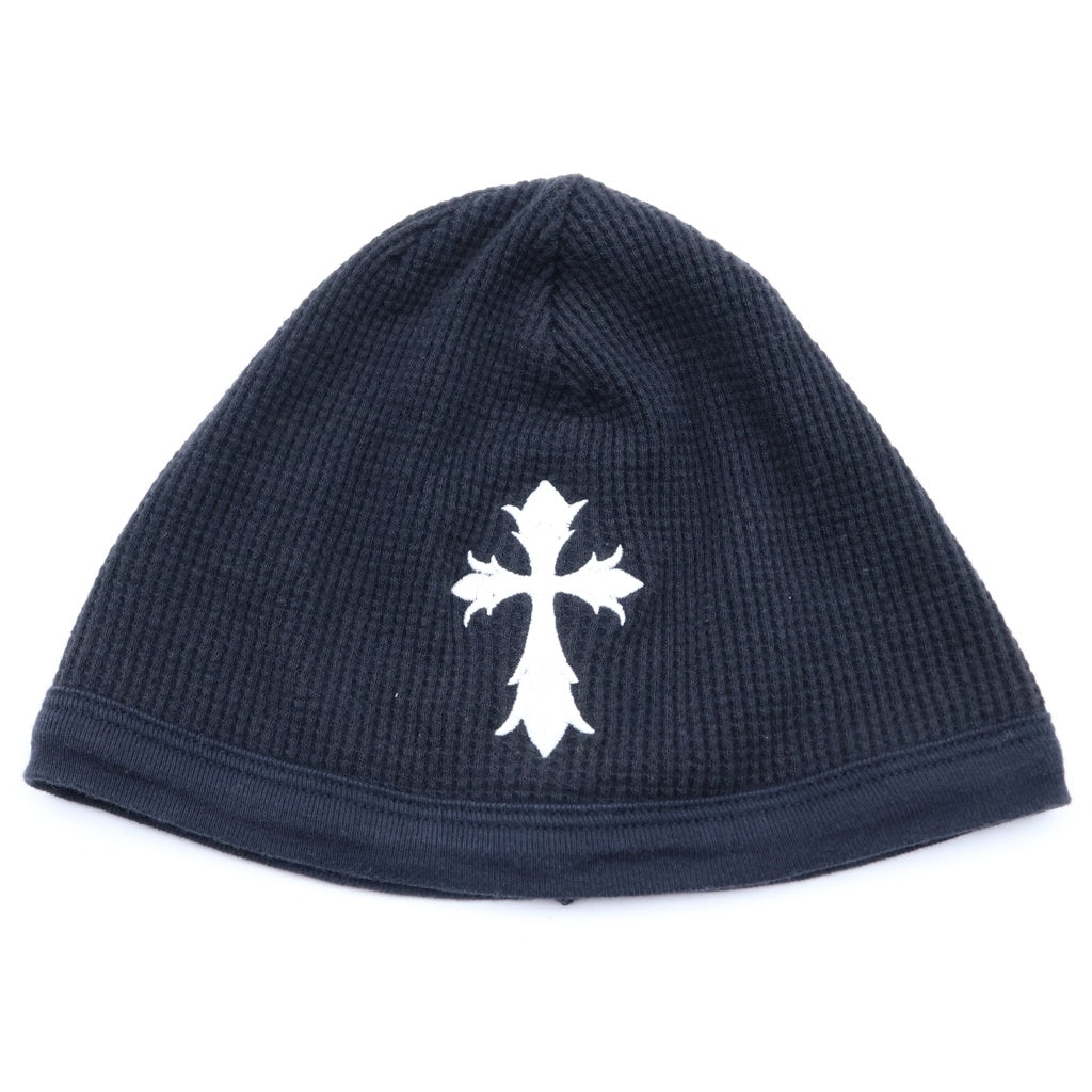 CHROME HEARTS(クロムハーツ) OLD THERMAL BEANIE オールド CHクロス刺繍 サーマル ビーニー ニット帽 キャップ ブラック/ホワイト