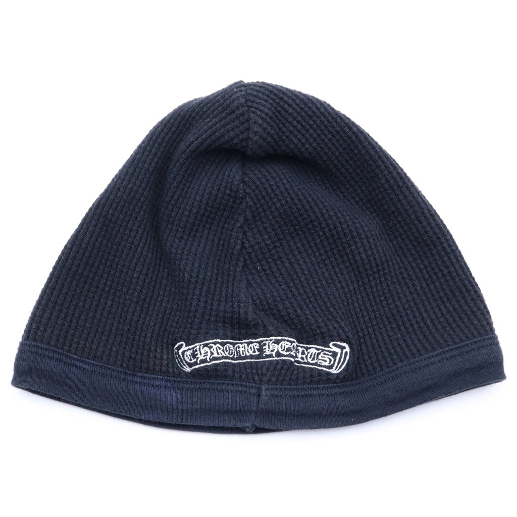 CHROME HEARTS(クロムハーツ) OLD THERMAL BEANIE オールド CHクロス刺繍 サーマル ビーニー ニット帽 キャップ ブラック/ホワイト