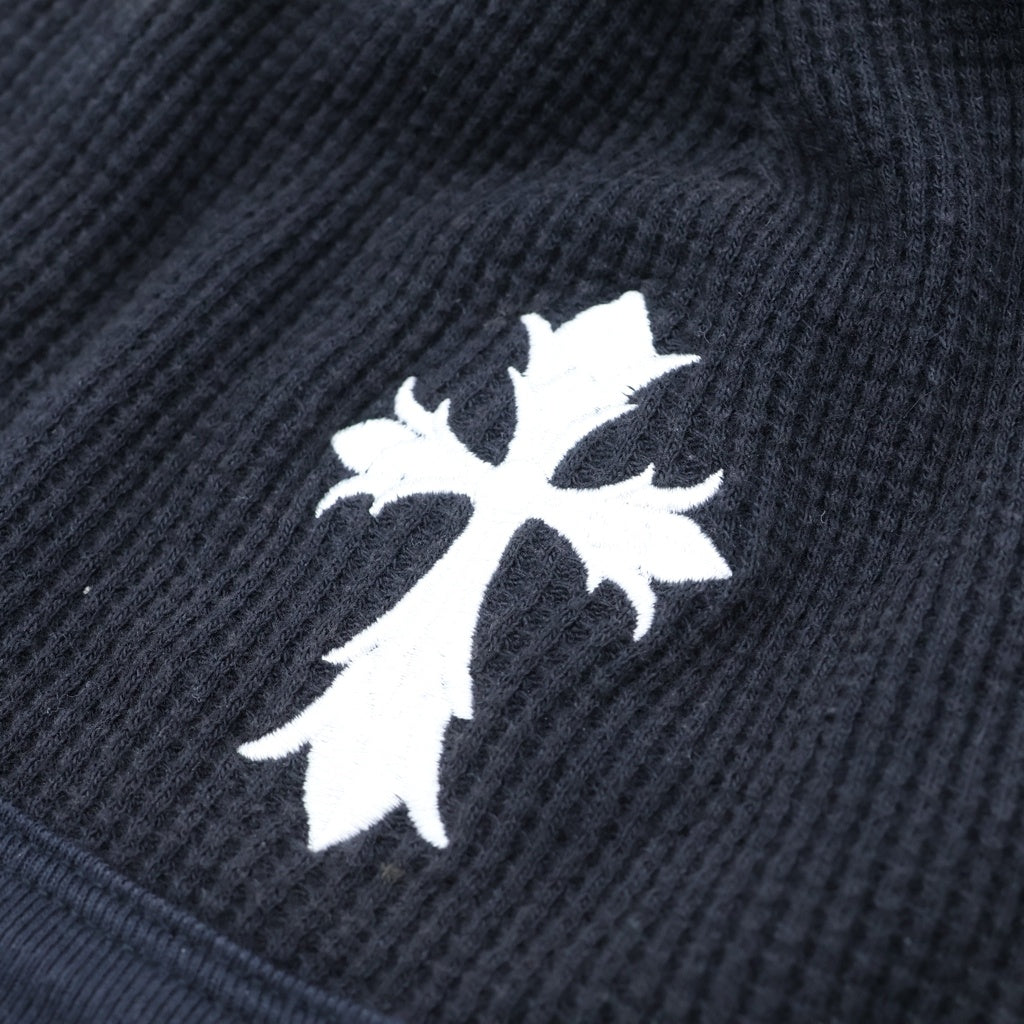 CHROME HEARTS(クロムハーツ) OLD THERMAL BEANIE オールド CHクロス刺繍 サーマル ビーニー ニット帽 キャップ ブラック/ホワイト