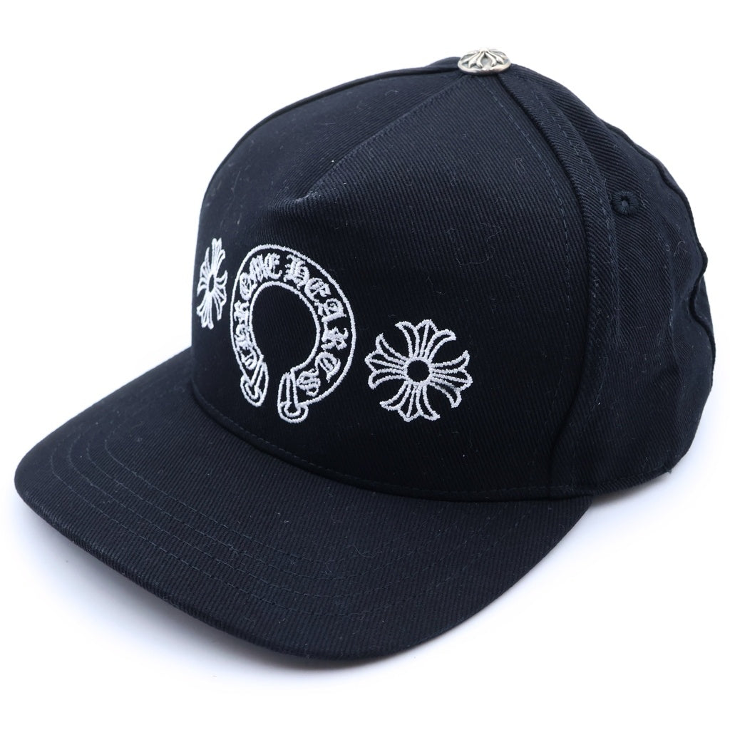 CHROME HEARTS(クロムハーツ) TRUCKER CAP デニムトラッカー ホースシュー刺繍 キャップ 帽子 ブラック