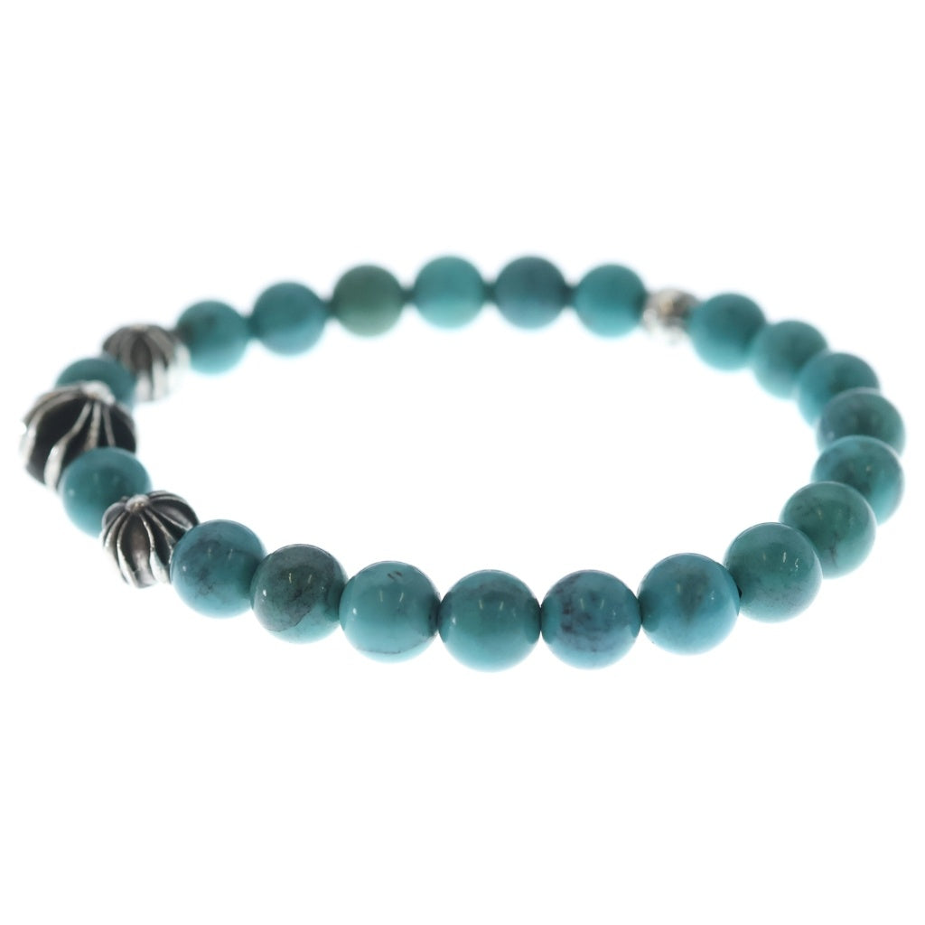 CHROME HEARTS(クロムハーツ) ビーズブレス BEAD 8mm ビーズブレスレット ブルービーズブレスレット ターコイズ/シルバー