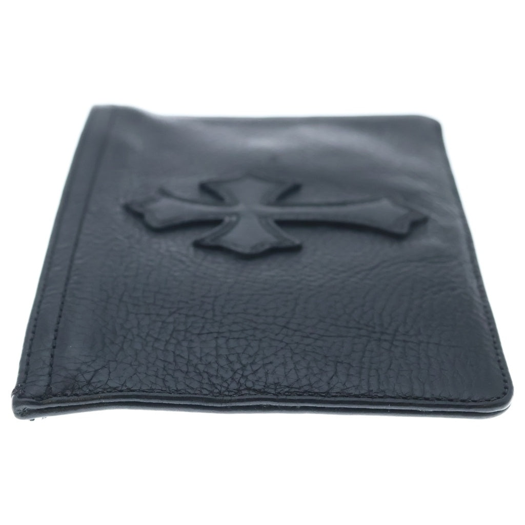 CHROME HEARTS(クロムハーツ) クロスパッチ付き #2 ジッパー レザー チェンジパース 小銭入れ ブラック