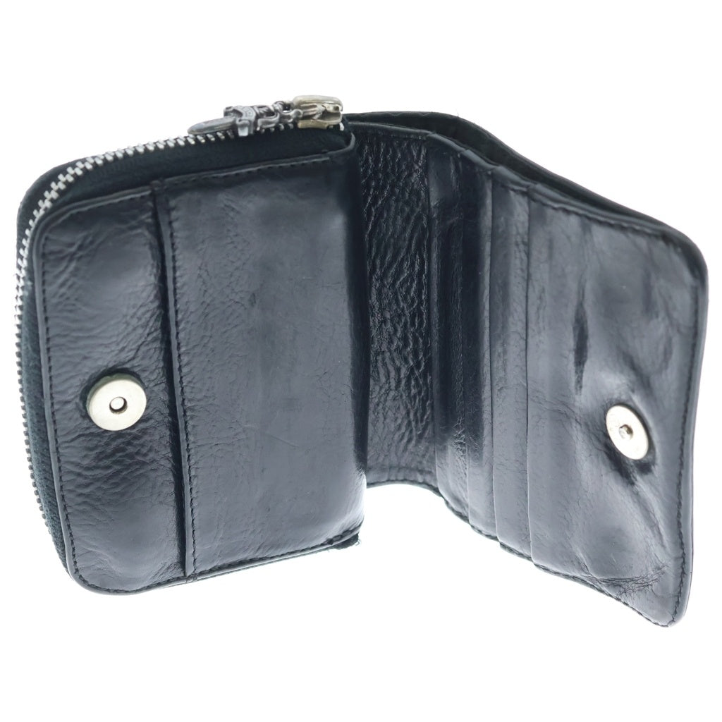 CHROME HEARTS(クロムハーツ) SQ ZIP BILL スクエアジップビル レザーウォレット 財布 ブラック