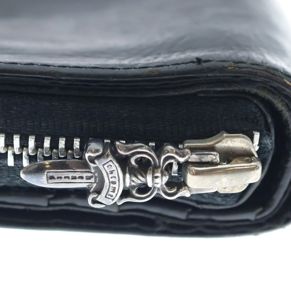 CHROME HEARTS(クロムハーツ) SQ ZIP BILL スクエアジップビル レザーウォレット 財布 ブラック