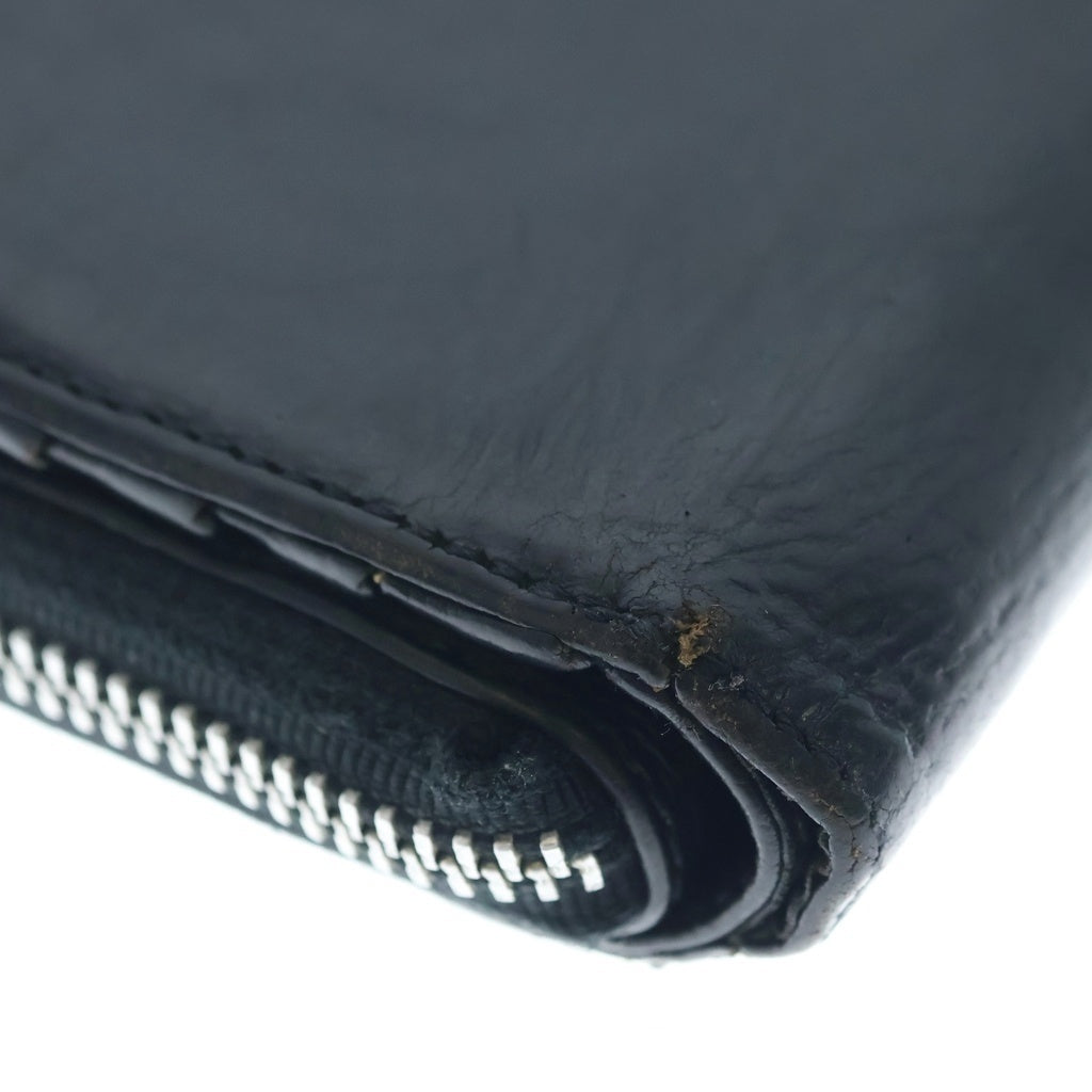 CHROME HEARTS(クロムハーツ) SQ ZIP BILL スクエアジップビル レザーウォレット 財布 ブラック