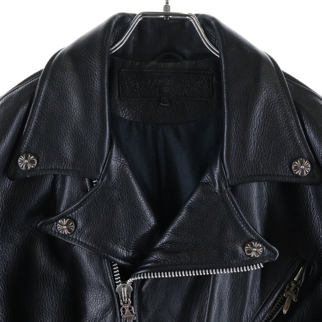 CHROME HEARTS(クロムハーツ) JJ DEAN JJディーン ダガージップライダースレザージャケット ブラック/シルバー