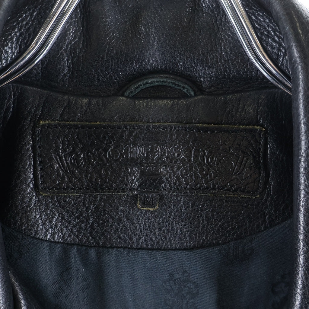 CHROME HEARTS(クロムハーツ) JJ DEAN JJディーン ダガージップライダースレザージャケット ブラック/シルバー
