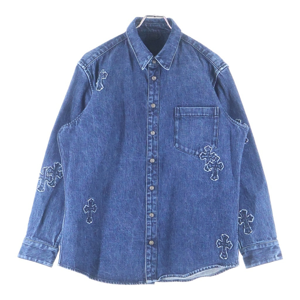 CHROME HEARTS(クロムハーツ) LOOSEENDS FBRC ルーズエンド デニムクロスパッチデニム長袖シャツ