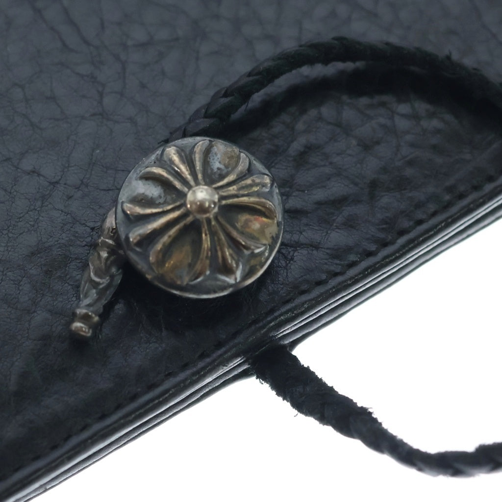 CHROME HEARTS(クロムハーツ) AGENDA COVER アジェンダカバー クロスボールレザー手帳カバー ブラック