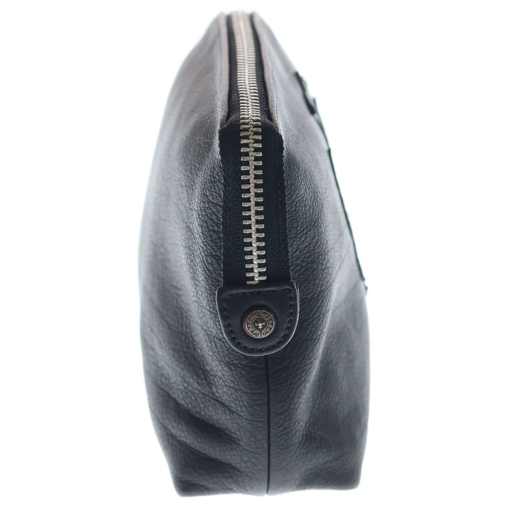 CHROME HEARTS(クロムハーツ) COSMETIC POUCH ポーチ レザーCHプラスパッチダガージップレザーポーチ