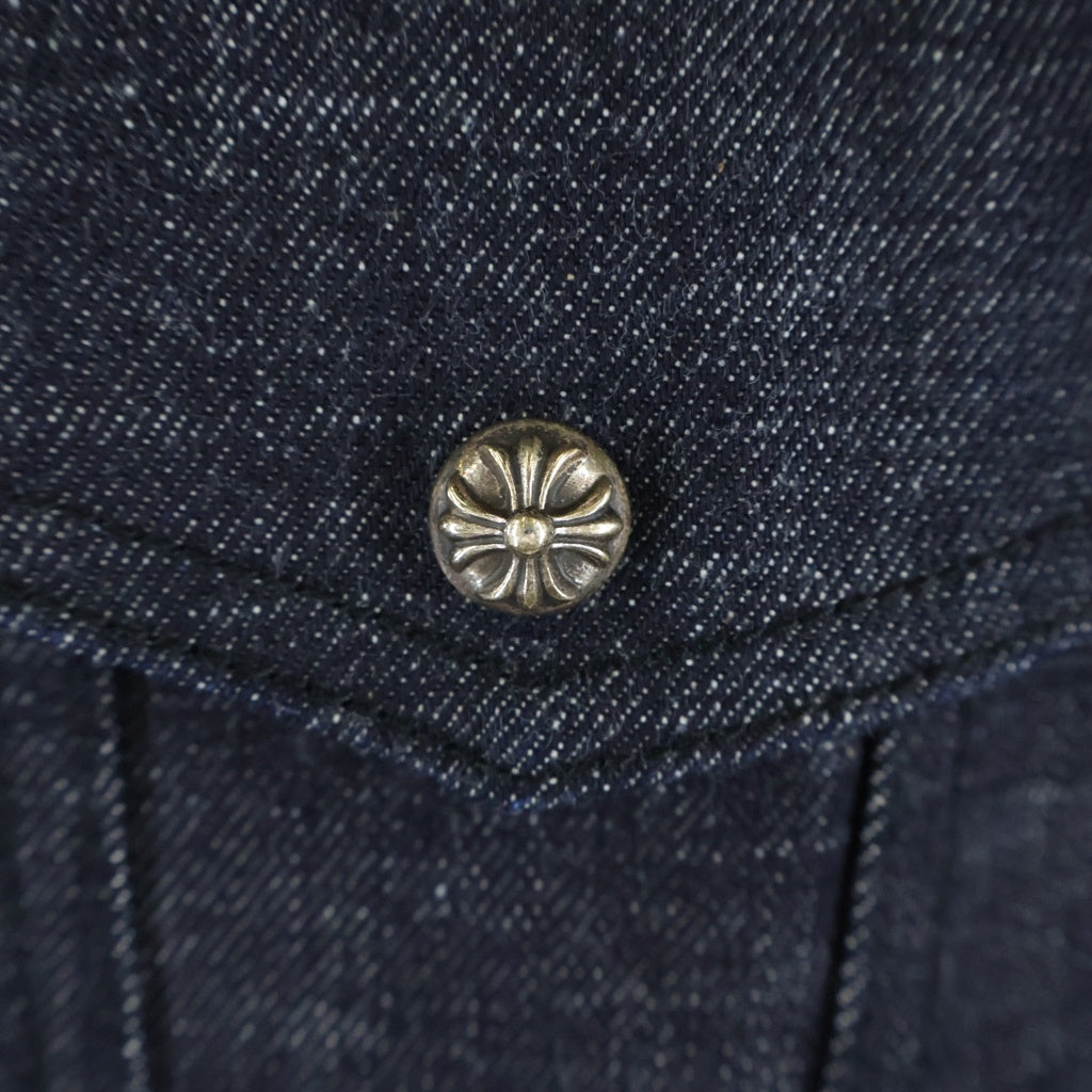 CHROME HEARTS(クロムハーツ) CROSS BALL RIGID DENIM JACKET クロスボールボダンリジットデニムジャケット インディゴ