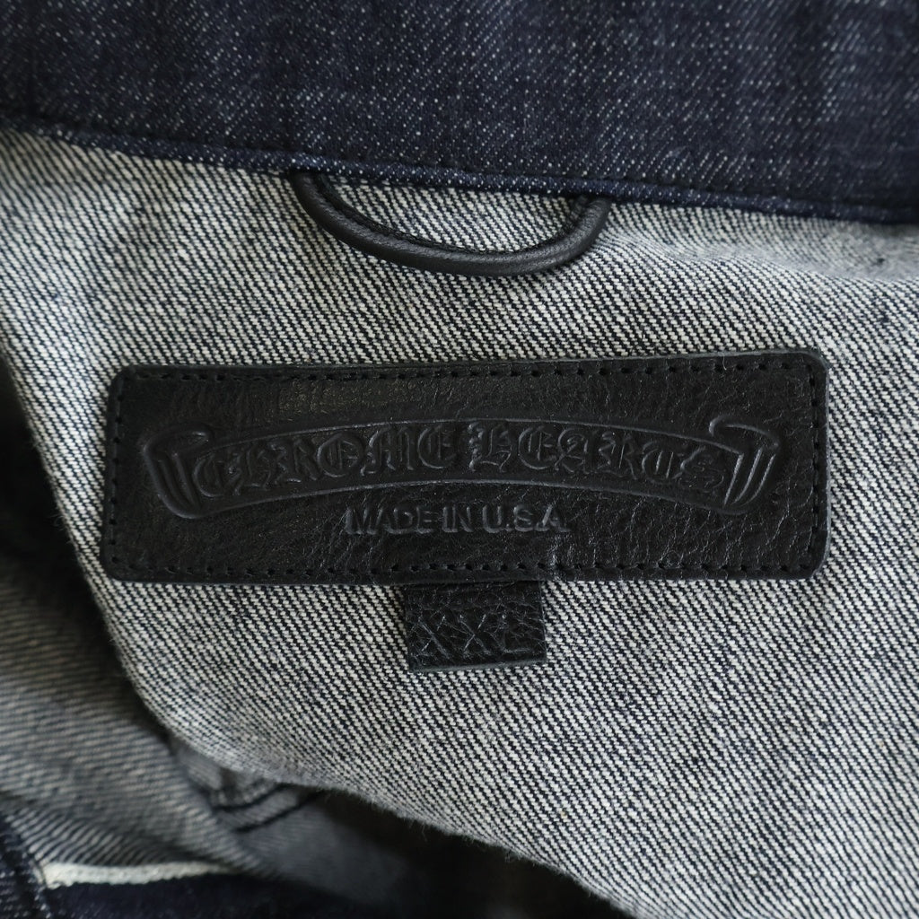 CHROME HEARTS(クロムハーツ) CROSS BALL RIGID DENIM JACKET クロスボールボダンリジットデニムジャケット インディゴ