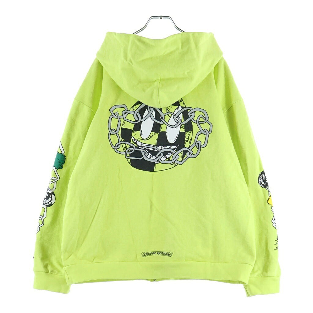 CHROME HEARTS(クロムハーツ) MATTY BOY PPO CHAIN GAME HOODIE マッティボーイ チェーンゲームリンク サーマル裏地ジップアップパーカー イエロー