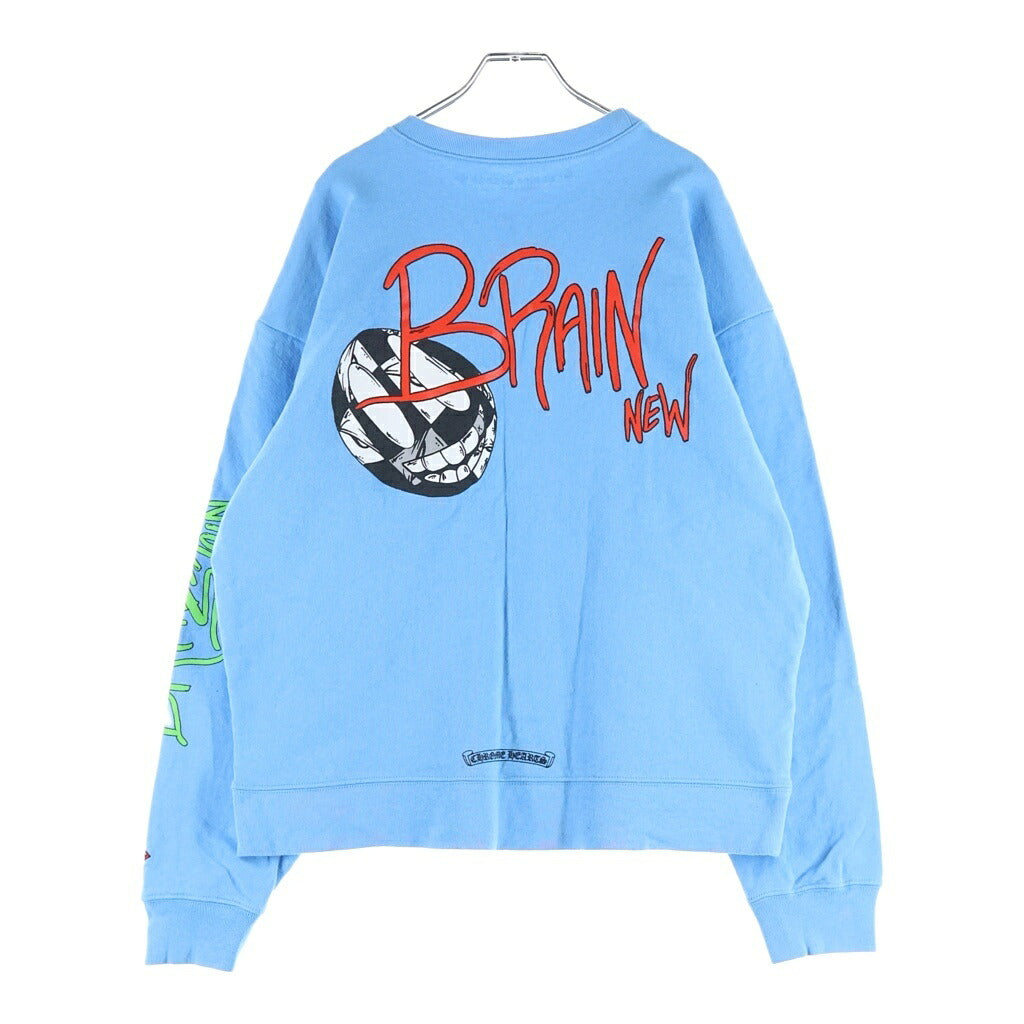 CHROME HEARTS(クロムハーツ) PPO BRAIN NEW SWTSHRT マッティボーイ ブレインニュー クルーネック長袖スウェットトレーナー ブルー