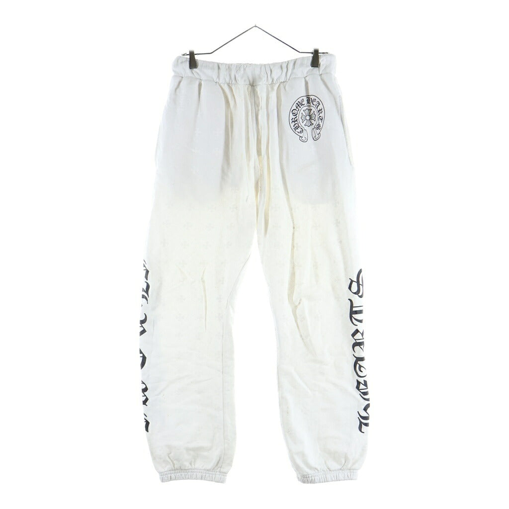 CHROME HEARTS(クロムハーツ) SWEAT PANTS CHプラス総柄 ホースシュープリント スウェットパンツ ホワイト