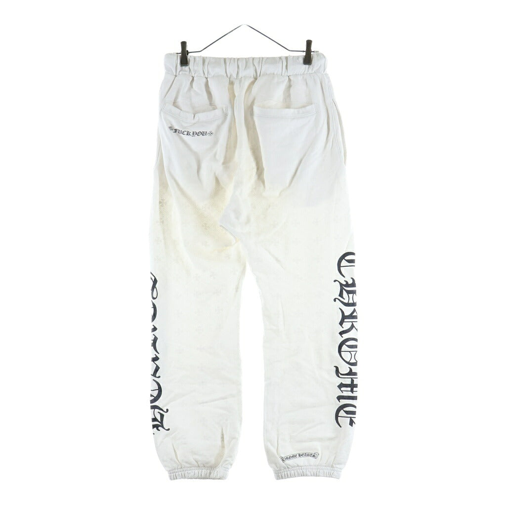 CHROME HEARTS(クロムハーツ) SWEAT PANTS CHプラス総柄 ホースシュープリント スウェットパンツ ホワイト