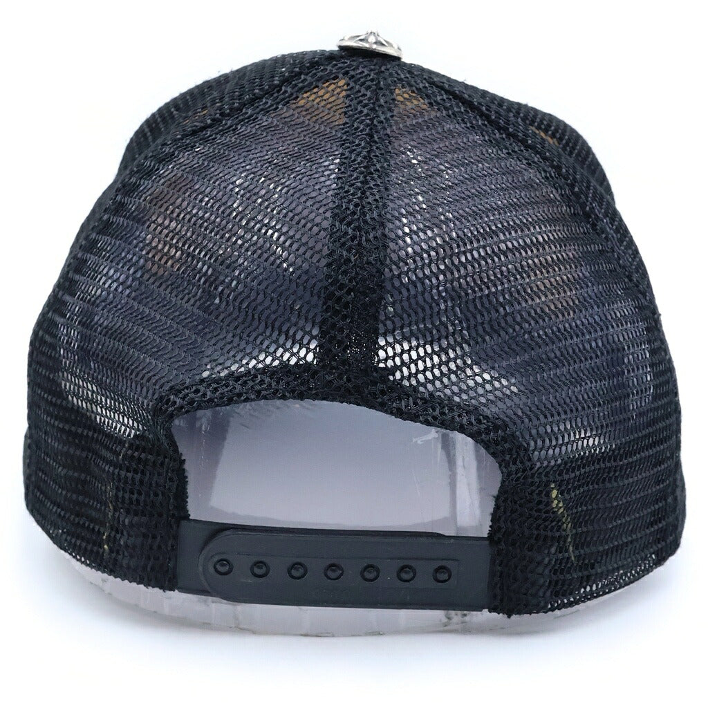 CHROME HEARTS(クロムハーツ) OLD TRUCKER CAP オールド トラッカーキャップ CHパッチクロスボール付メッシュキャップ 帽子 ブラック/ホワイト