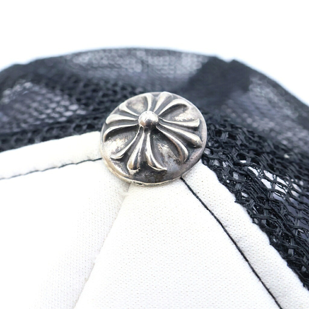 CHROME HEARTS(クロムハーツ) OLD TRUCKER CAP オールド トラッカーキャップ CHパッチクロスボール付メッシュキャップ 帽子 ブラック/ホワイト