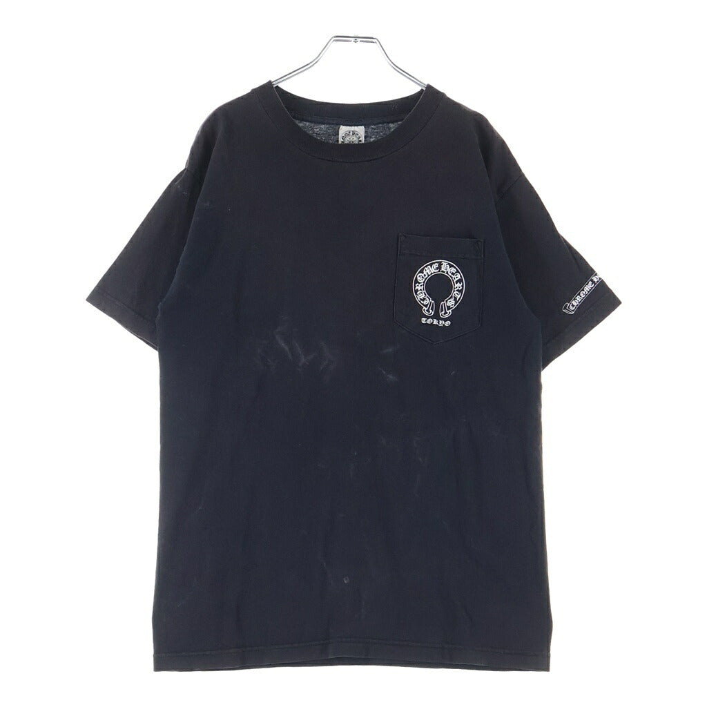 CHROME HEARTS(クロムハーツ) OLD S/S オールド ホースシュー 東京限定バックスクロールラベルプリント 半袖Tシャツ ブラック