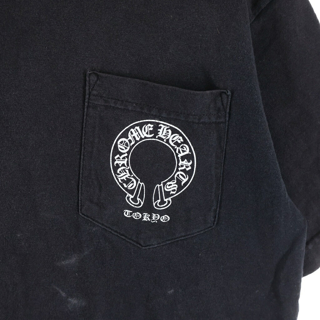 CHROME HEARTS(クロムハーツ) OLD S/S オールド ホースシュー 東京限定バックスクロールラベルプリント 半袖Tシャツ ブラック