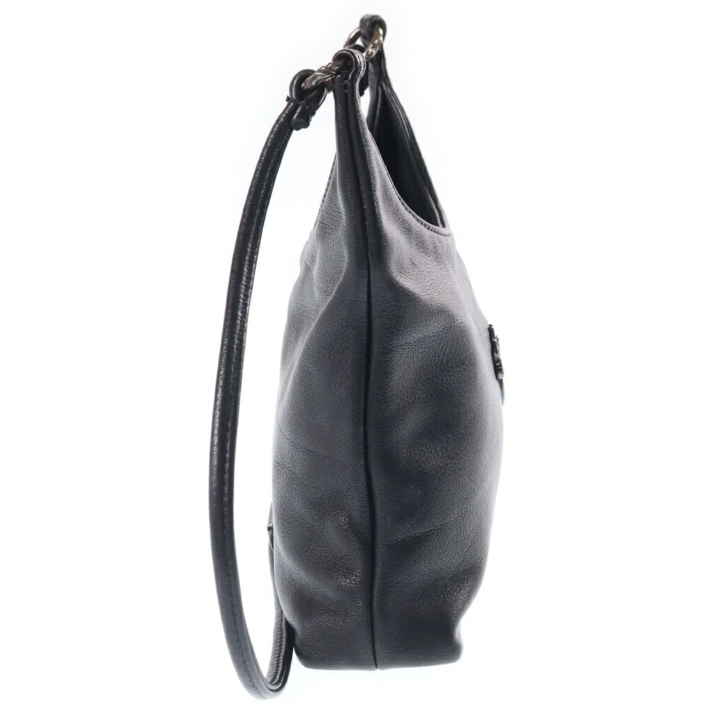 CHROME HEARTS(クロムハーツ) VIV ダガー付きレザーショルダーバッグ ブラック