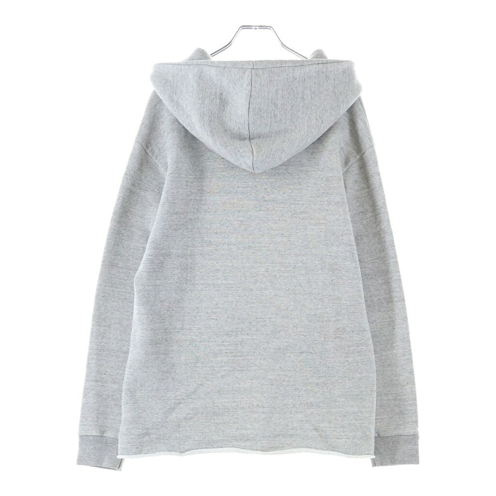 CHROME HEARTS(クロムハーツ) Y NOT セメタリークロスパッチ付き カットオフ加工 プルオーバー フーディ パーカー グレー