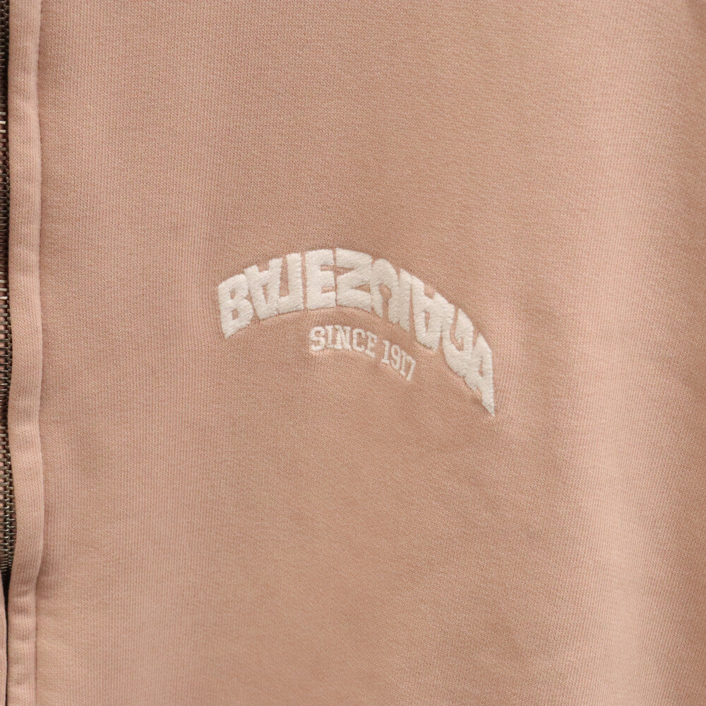 BALENCIAGA(バレンシアガ) 23AW Back Flip Round Zip-Up Hoodie バックロゴ ジップアップパーカー フーディー ピンク 767840 TPVG1