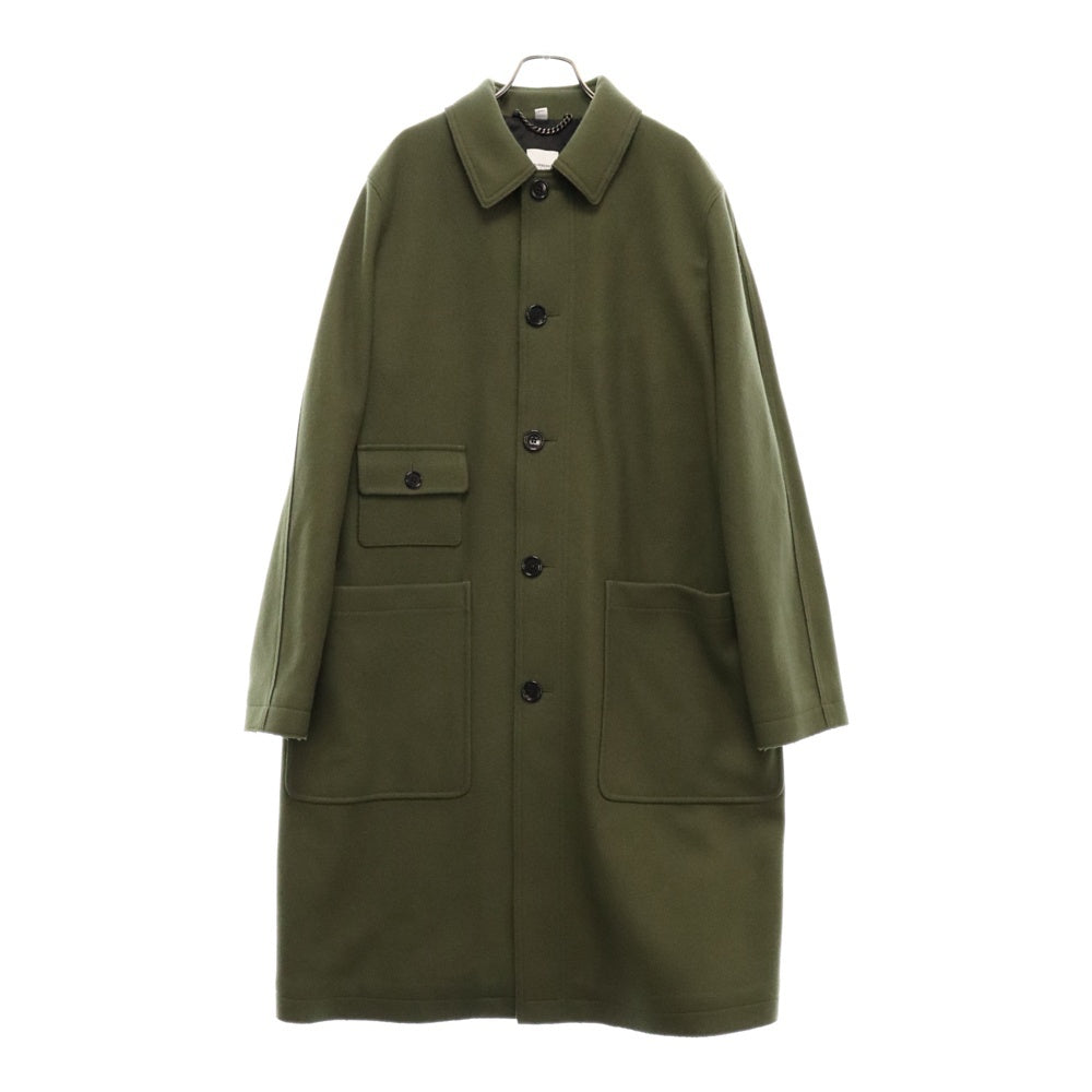 BURBERRY(バーバリー) ウール ロング ステンカラーコート グリーン