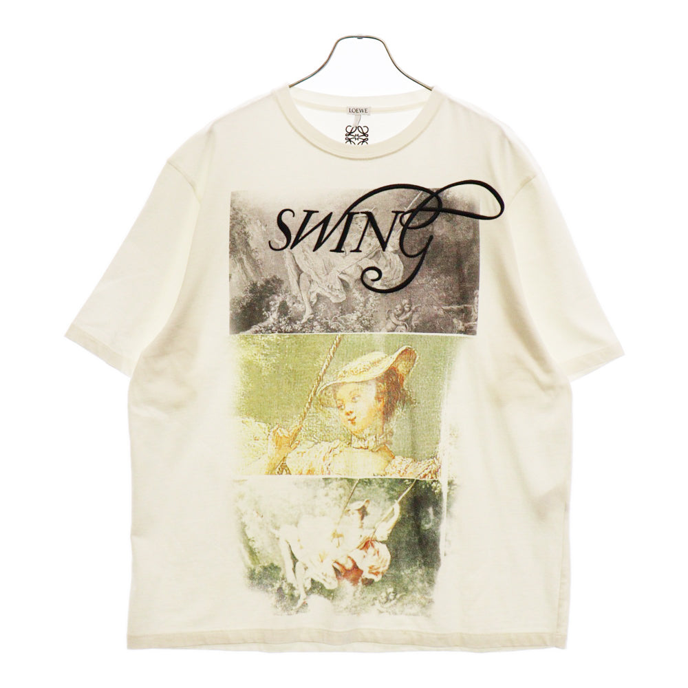 LOEWE(ロエベ) SWING 刺繍 半袖 Tシャツ カットソー ホワイト H526Y22XAA