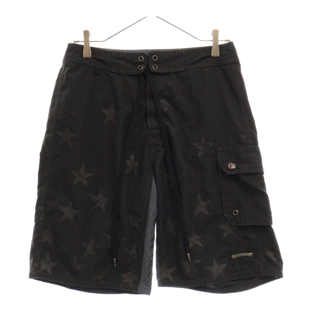 CHROME HEARTS(クロムハーツ) Surf Short Pants 星柄 クロスパッチ付きサーフショートパンツ ハーフパンツ