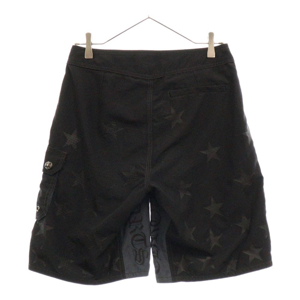 CHROME HEARTS(クロムハーツ) Surf Short Pants 星柄 クロスパッチ付きサーフショートパンツ ハーフパンツ
