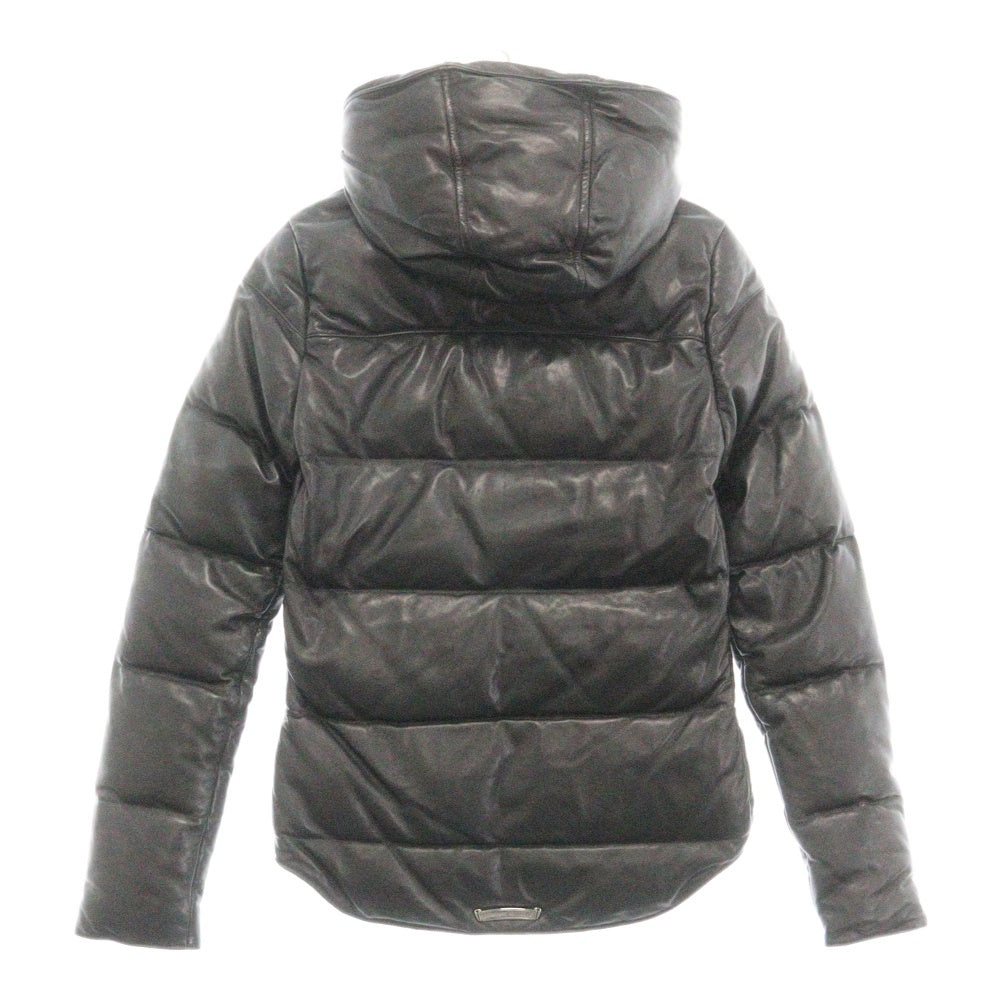CHROME HEARTS(クロムハーツ) レザーダウンジャケット ブラック レディース