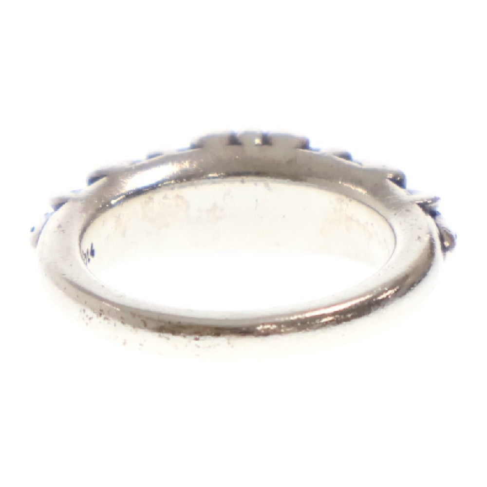 CHROME HEARTS(クロムハーツ) BABY CLSC P SAP ベイビークラシックフローラルクロスリング5.5号PAVEサファイア シルバー