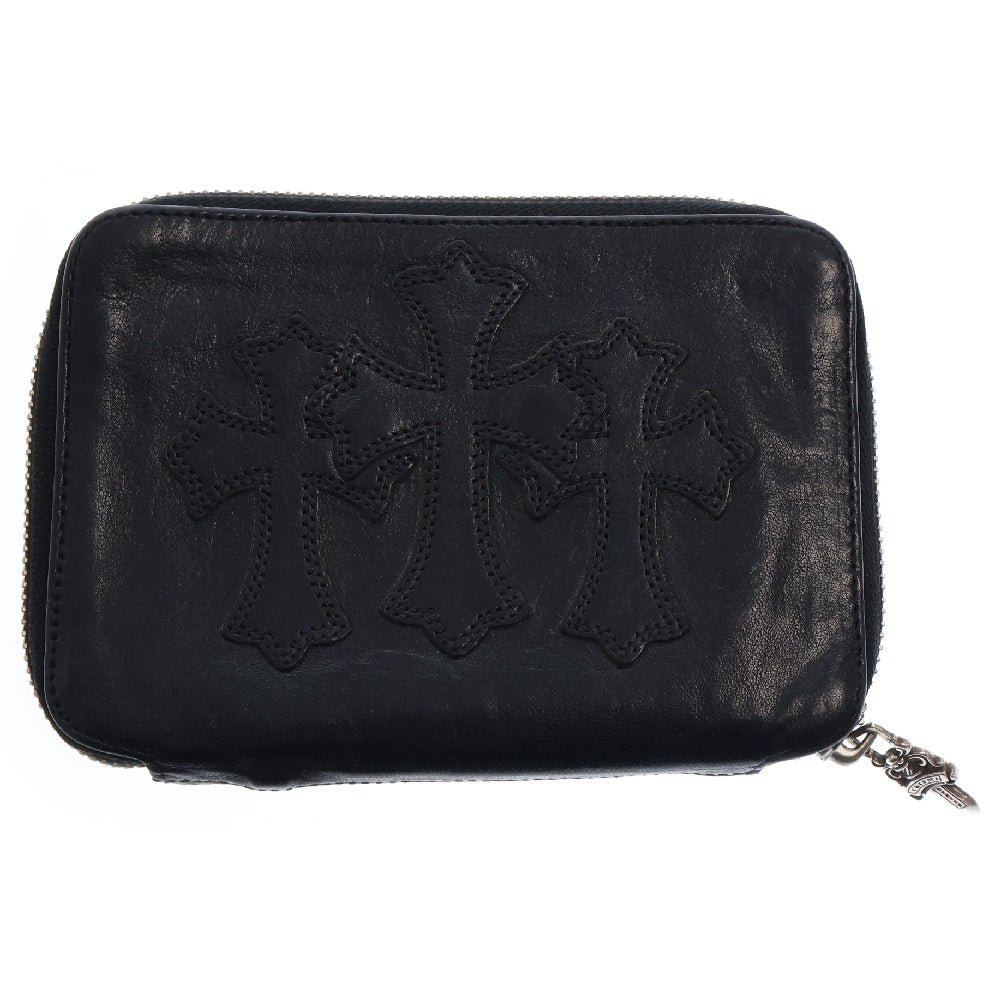 CHROME HEARTS(クロムハーツ) BANK ROBBER バンクローバー ラウンドジップレザーウォレット財布 ブラック