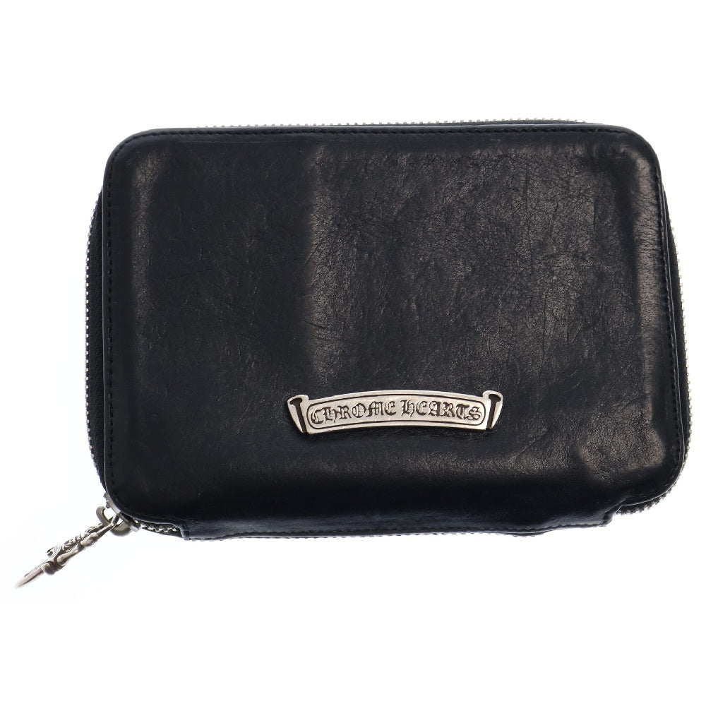 CHROME HEARTS(クロムハーツ) BANK ROBBER バンクローバー ラウンドジップレザーウォレット財布 ブラック
