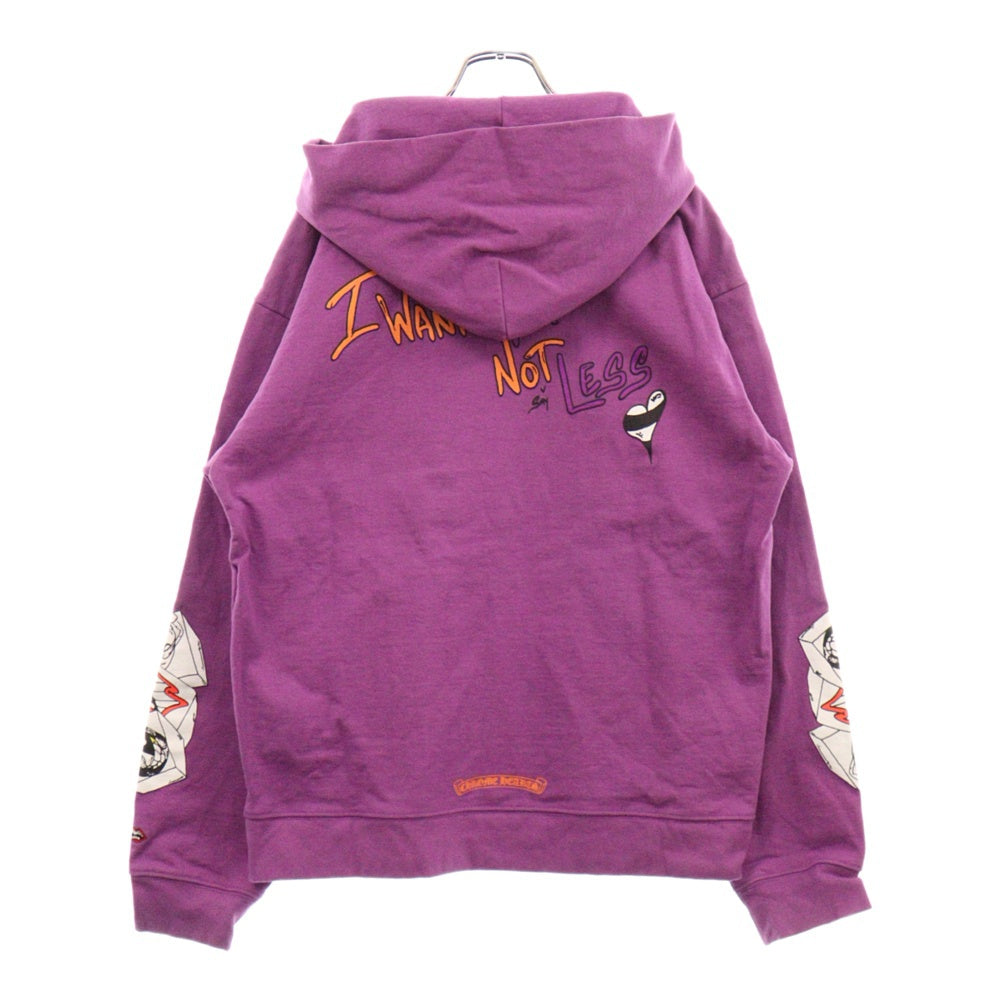 CHROME HEARTS(クロムハーツ) ×MATTY BOY I WANT MORE NOT LESS AN THAT'S THAT HOODIE マッティボーイ プリントプルオーバーフーディ パープル