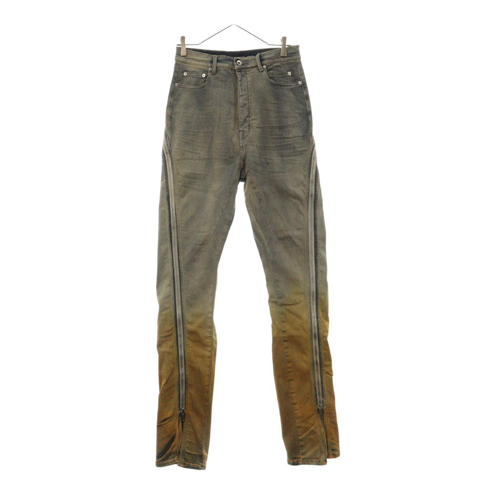 DRKSHDW(ダークシャドウ) 24SS ジップ切り替えグラデーションデニムパンツ DU01D1363SKYDE 4653D