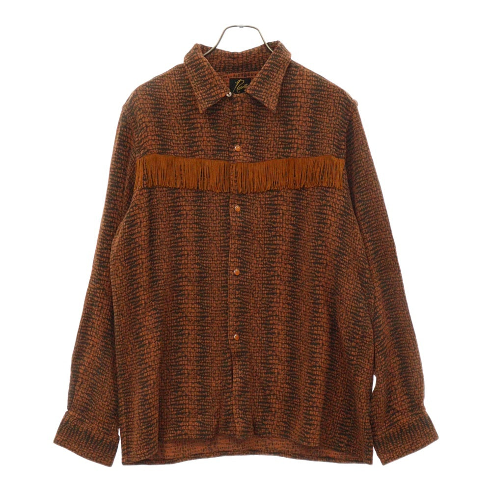 Needles(ニードルス) 24SS FRINGE ONE-UP フリンジ 長袖シャツ