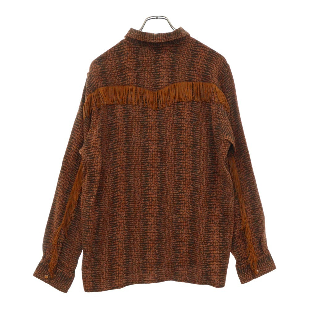 Needles(ニードルス) 24SS FRINGE ONE-UP フリンジ 長袖シャツ